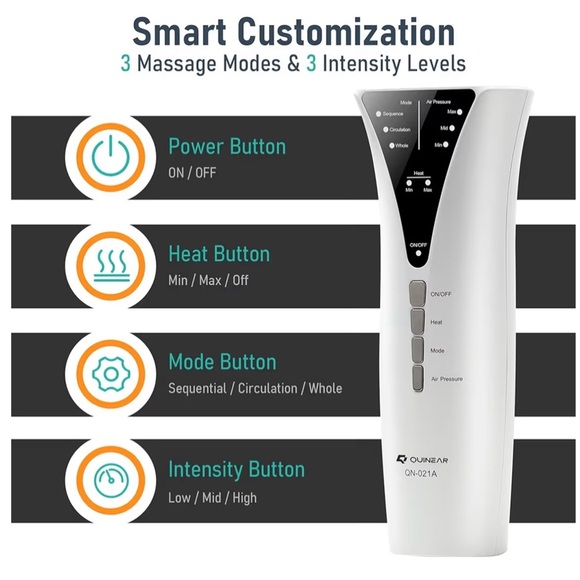 Black Leg Massager with Heat by QUINEAR - Picture 5 of 5